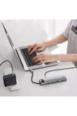 Baseus Metal Gleam 11in1 Multifonksiyonel Type-c Hub Dock Station Modern Tasarım 431550 - 5