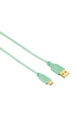 Hama 135786 USB-C Fiş – USB-A Fiş Flexi 0.75m USB Kablo - Green - 1