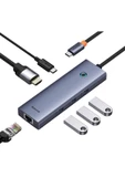 Baseus Ultra Joy 6in1 Multifonksiyonal Type-C Hub Dock Station - 4