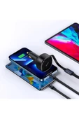 Baseus 2in1 Makaralı 30w Hızlı Şarj Type-c + Lightning Iphone Araç Şarj Cihazı Siyah - 5