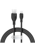 Baseus   Pudding Hızlı Şarj Özellikli Lightning 2.4 A. Kablo 1.2m - Siyah - 1