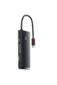 Memo   Baseus Lite Series 6 Portlu 100w Type-c + Pd Hub Adaptör Çoklayıcı Siyah - 2