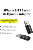 Baseus   Usb 3.1 To Type-c Dönüştürücü Adaptör Mini Otg Ingenuity Series Siyah Uyumlu - 2