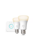 Philips   HueW 9.5-75W Beyaz Akıllı Başlangıç Seti 2'li E27 - 1