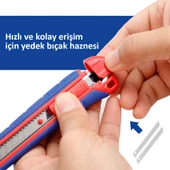 WORKPRO WP212008 9MM Ağır Hizmet Paslanmaz Çelik Kasa Maket Bıçağı - 3