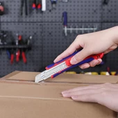 WORKPRO WP212011 18MM Ağır Hizmet Paslanmaz Çelik Kasa Yedek Kartuşlu Maket Bıçağı + 4 Adet Yedek Bıçak - 11