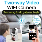 Avenır Av-S225 2Mp Dahili Ekranlı Görüntülü Görüşme 360 Derece Dönebilen Wifi Bebek Kamerası thumbnail 3