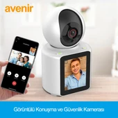Avenır Av-S225 2Mp Dahili Ekranlı Görüntülü Görüşme 360 Derece Dönebilen Wifi Bebek Kamerası thumbnail 2