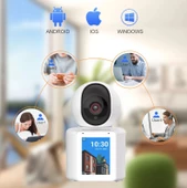 Avenır Av-S225 2Mp Dahili Ekranlı Görüntülü Görüşme 360 Derece Dönebilen Wifi Bebek Kamerası thumbnail 5