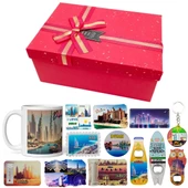 Dubai Hediye Kutusu 10 Parça Kupa Magnet Anahtarlık Kutu thumbnail 1