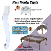 Rosa Masa Dresuar Ayağı 75 cm Plastik Beyaz Ayak Mutfak Yemek Masası Mobilya Ayakları - 5