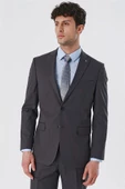 Açık Antrasit Kırlangıç Yaka Astarlı 6 Drop Comfort Fit Rahat Kesim Klasik Takım 1001230153 thumbnail 1