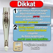 Rosa Masa Dresuar Ayağı 75 cm Plastik Krem Kahverengi Ayak Mutfak Yemek Masası Mobilya Ayakları - 2