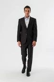 Kiremit Ekoseli Mono Yaka Çift Yırtmaç 6 Drop Comfort Rahat Kesim Klasik Takım Elbise 1001240160 - 4