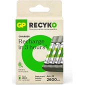 GP Recyko Pil Şarj Aleti 4Lü AA + 4XAA 2600 Mah Pil Hediye - 2