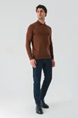 Taba Örme Polo Yaka Klasik Slim Fit Dar Kesim Triko 1012235269 - 7