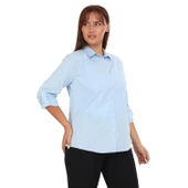 Cotton Klasik Büyük Beden Ofis Okul Gömlek - 4