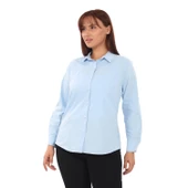 Cotton Klasik Büyük Beden Ofis Okul Gömlek - 1