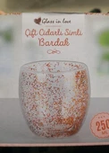 Glass In Love Çift Cidarlı Simli Bardak - 1
