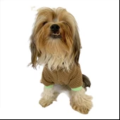 Trio Flower Brown Köpek Tulumu Köpek Kıyafeti - 4