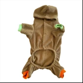 Trio Flower Brown Köpek Tulumu Köpek Kıyafeti - 3