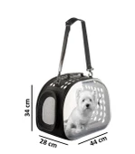 Şeffaf Uzay Kapsülü Nefes Alabilir & Katlanabilir Kedi-Köpek Taşıma Çantası - Siyah - 6