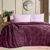 Özdilek Trendy Embos Çift Kişilik Battaniye (220x240)-Art Deco Mürdüm thumbnail 1