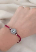 Asansör bileklik Zirkon Kararmaz Çelik Ayarlanabilir Ölçü Moda Bileklik - 1
