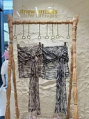 Camel Sİyah Zebra Desen Önü Bağlama Detaylı Mini Etek - 2