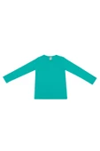 Mcrkids  Unisex Pamuklıu Bisiklet Yaka Basic Uzun Kollu Çocuk T-shirt - 1