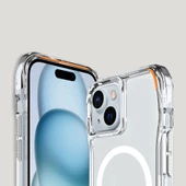 iPhone 15 Kapak Magsafe Şarj Özellikli Airbagli Şeffaf Redclick İncek Kapak thumbnail 8