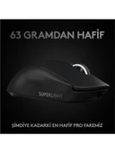 Logitech G PRO X Superlight 910-005881 Siyah Lightspeed Hero Şarjlı Optik Kablosuz Oyuncu Mouse - 3