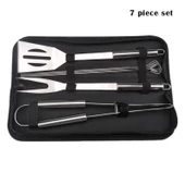 Valkyrie 7 Parça Çantalı Mangal Barbekü Maşa Spatula Seti Paslanmaz Çelik 1. Kalite - 1