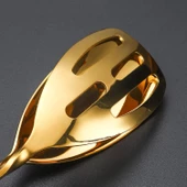 Valkyrie Paslanmaz Çelik Makas Maşa Servis Maşası Büfe Barbekü Tatlı Et Ekmek Kek Sebze Maşası Altın - 2