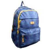 4 gözlü su geçirmez okul çantası, inverteks kumaş  kot tipi  orta okul , lise boy a.mavi thumbnail 2