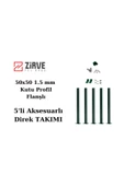 Zirve Tel Örgü 200 cm Panel Çit Direği Aksesuarlı (5 Adet) - 1