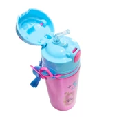 600 ml alüminyum suluk pipetli boyun askılı pembe - 2