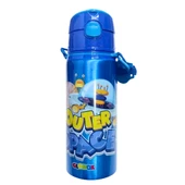 600 ml alüminyum suluk pipetli boyun askılı mavi - 1