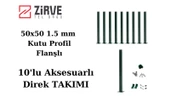 Zirve Tel Örgü 150 cm Panel Çit Direği Aksesuarlı (10 Adet) - 1