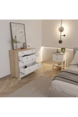 DECOMECH Tustin 5  Şifonyer ve  Komodin Takımı-Safirmese- Beyaz thumbnail 2