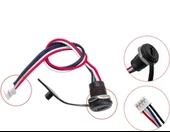 Panel Montajlı USB C Dişi Konnektör - JST-PH-2.0 Konnektör Çıkışı - Siyah - 2