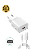 giyitec Samsung Galaxy Z Flip Z Flip3 Uyumlu 18W Hızlı Şarj Aleti Qualcomm Quick Charger 3.4A USB To Type-C - 1