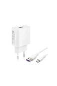 giyitec Samsung Galaxy A11 A12 A13 A14 Uyumlu 18W Hızlı Şarj Aleti Qualcomm Quick Charger 3.4A USB To Type-C - 3