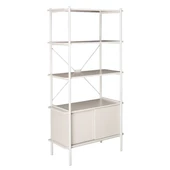 Retro 3 Raflı Metal Kitaplık-Vizon 80x163x40 cm - 1