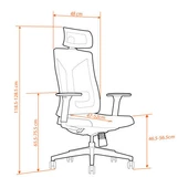 Leader File Sırtlı Multi Mekanizma Ofis Koltuğu-Siyah 67x118-5-128,5x 70 cm (GxYxD) - 7