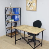 Pimango Çok Amaçlı Kitaplık, Çalışma Masası Ve Ofis Koltuğu, Ekonomik 3'lü Set - 1