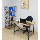 Pimango Çok Amaçlı Kitaplık, Çalışma Masası Ve Ofis Koltuğu, Ekonomik 3'lü Set - 2