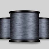 Hokkaido STRIKE 0.18 Mm X4-4 Katlı 1000 Metre,8.2 kg Çeker ,Gri Renkli İp,örgü,ipek Misina - 3