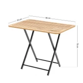 Eportatif Katlanır 4 Kişilik Bahçe Masası Bistro Masa 55x90 Çam 1424 thumbnail 3