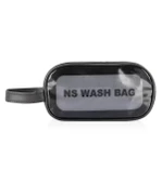 Şeffaf Seyahat Makyaj Organizeri Kozmetik Çantası - Siyah Small - 3